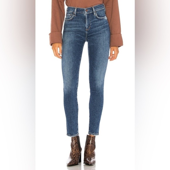 Agolde Sophie Mid Rise Ankle Skinny Jeans in Tame 25 - Picture 1 of 10